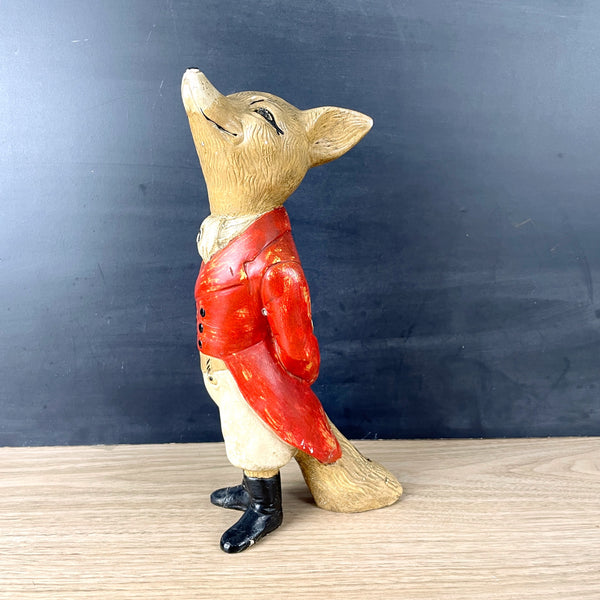 Tall snooty hunting fox - handmade plaster - 1960 vintage - NextStage Vintage