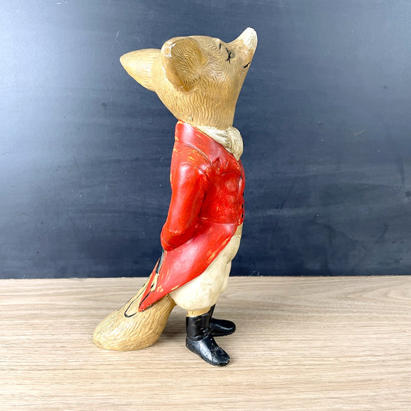 Tall snooty hunting fox - handmade plaster - 1960 vintage - NextStage Vintage