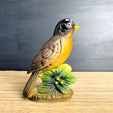 Ceramic hand-painted songbird figurine - vintage decor - NextStage Vintage