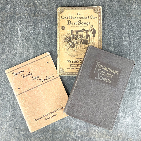 Vintage Songbook lot - set of 3 Cable Company, Tremont, Triumphant - Vintage music bookss