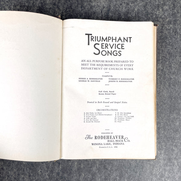 Vintage Songbook lot - set of 3 Cable Company, Tremont, Triumphant - Vintage music bookss