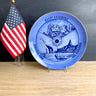 Scenic South Dakota state souvenir plate - 1950s vintage - blue background - NextStage Vintage