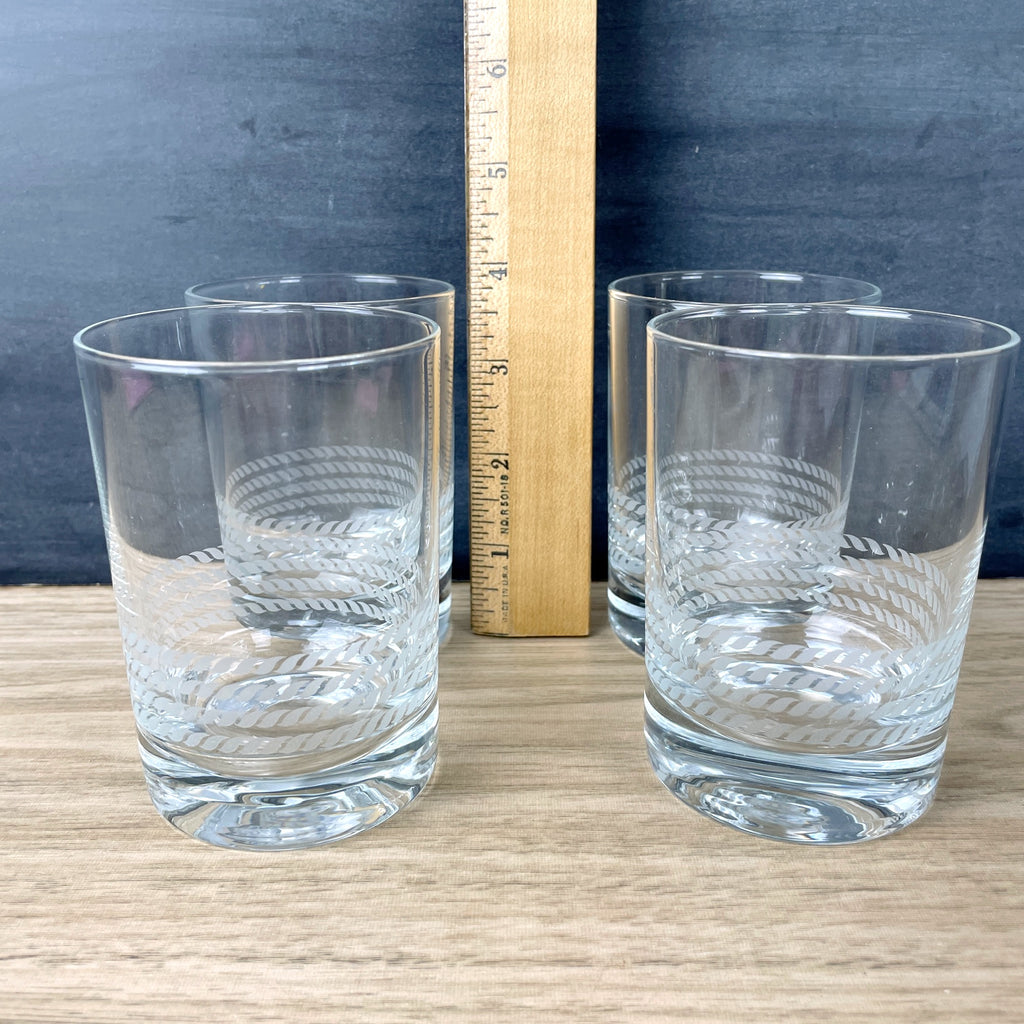 Etched Juice Glasses Set of Four 