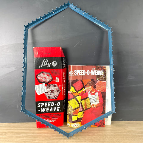 Lily Speed-O-Weave hexagonal frame and instructions - NextStage Vintage