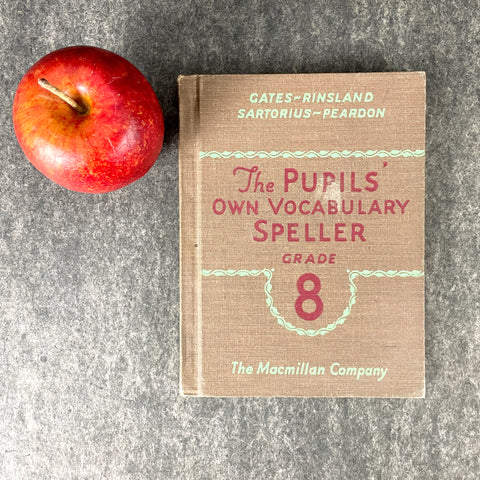 The Pupils' Own Vocabulary Speller Grade 8 - 1944 school book - NextStage Vintage