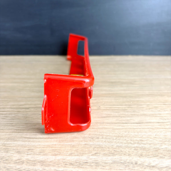 Vintage Lustro-Ware plastic spice holder wall rack with original label - mid-century vintage