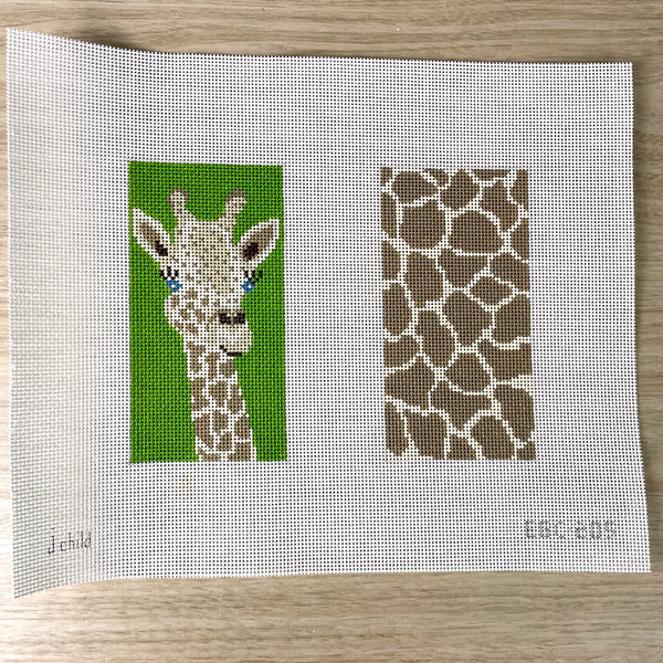 J Child giraffe eyeglass case needlepoint canvas #EGC-205 - NextStage Vintage