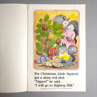 Little Squirrel's Christmas Ride - 1989 Random House Giant Storybook - NextStage Vintage