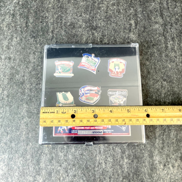 New England Patriots Stadiums Past and Present pin set 2002 -NIP