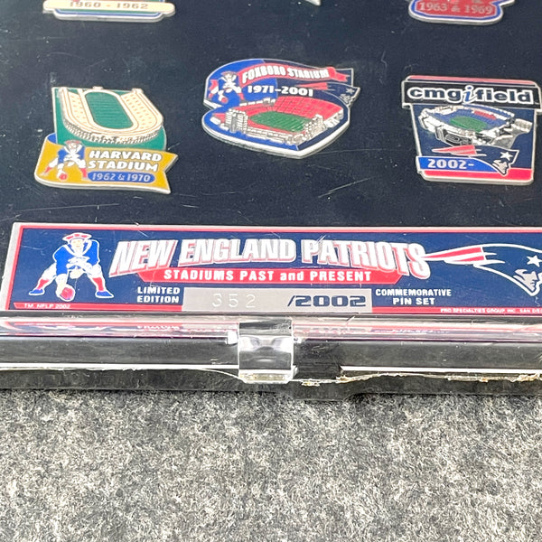 New England Patriots Stadiums Past and Present pin set 2002 -NIP