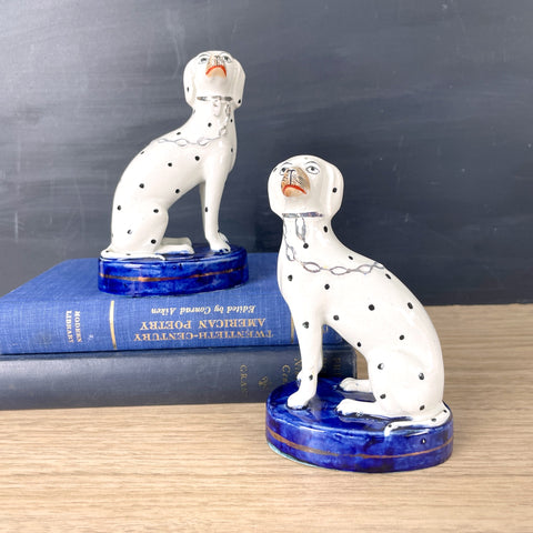 Staffordshire style dalmatian dogs - vintage home decor - NextStage Vintage