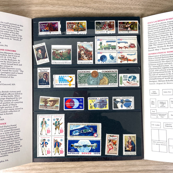 USPS Mint Sets of Commemorative Stamps - 1975-1982 - 8 sets - NextStage Vintage