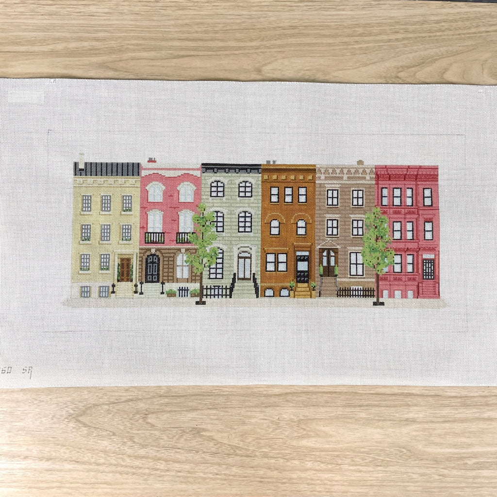 Susan Roberts Brownstones needlepoint canvas #1160 | NextStage Vintage