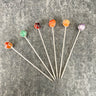 Wire wrapped stone twisted appetizer picks - set of 6 - vintage entertaining - NextStage Vintage