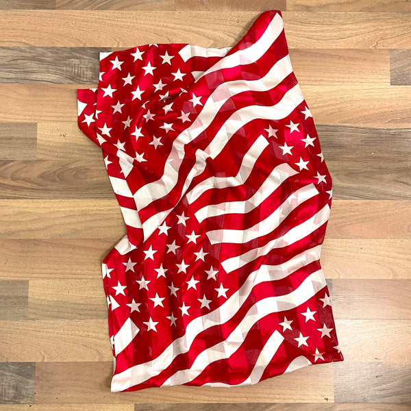 Stars and stripes red and white scarf - NextStage Vintage