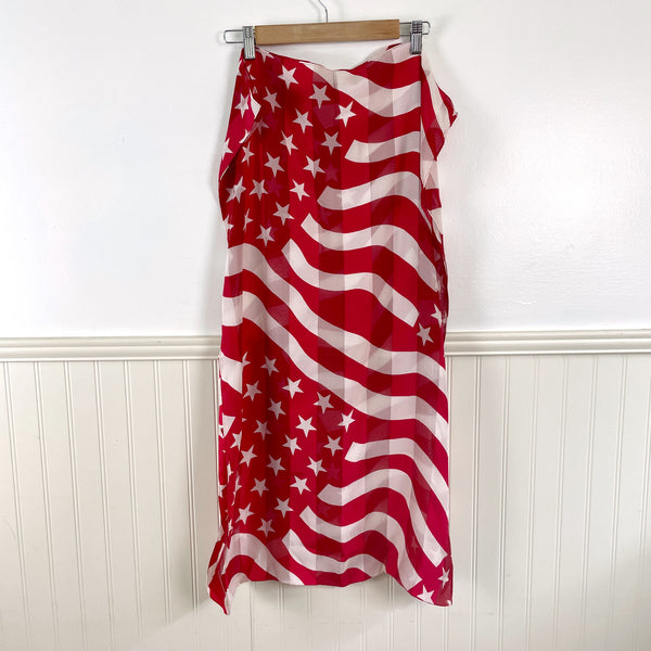 Stars and stripes red and white scarf - NextStage Vintage