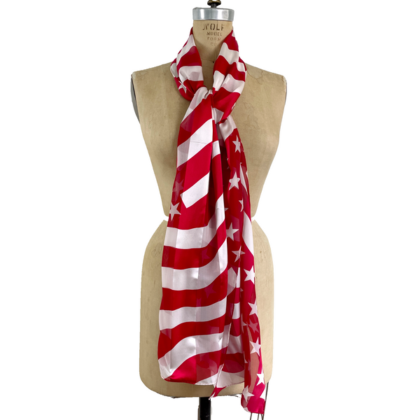 Stars and stripes red and white scarf - NextStage Vintage