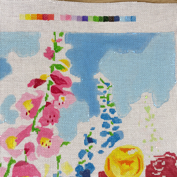 Jean Smith Summer Garden #1 needlepoint canvas #127A - NextStage Vintage