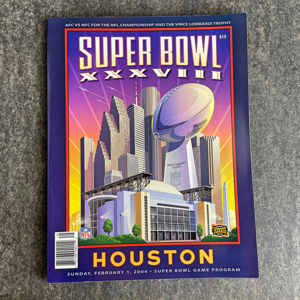 Super Bowl XXVIII and XXXIX programs - Patriots, Eagles, Panthers