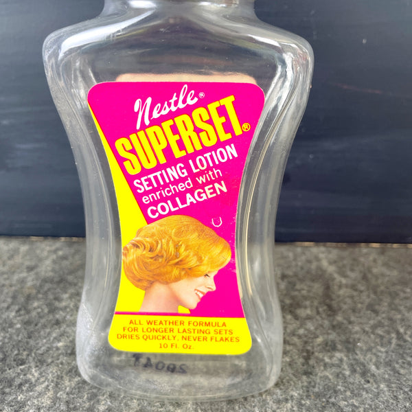 Vintage Nestle Superset Setting Lotion plastic bottle - 1970s vintage - NextStage Vintage