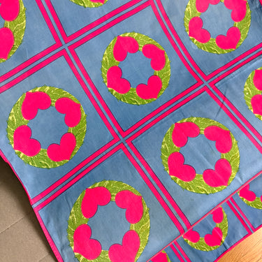 Vintage handmade tablecloth – Swedish hearts wreaths – 32.5" x 64" - cutter? - NextStage Vintage