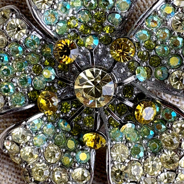 Sweet Romance rhinestone flower brooch - NextStage Vintage