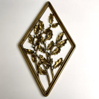 Syroco holly diamond wall art - 1960s vintage - NextStage Vintage
