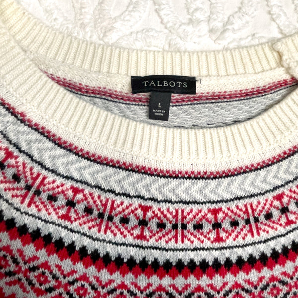 Talbot's wool blend nordic sweater - size large - NextStage Vintage