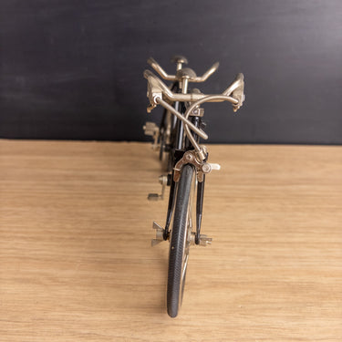 Diecast Tandem Bicycle Model 10.5" Black Bike Miniature Display Collectible