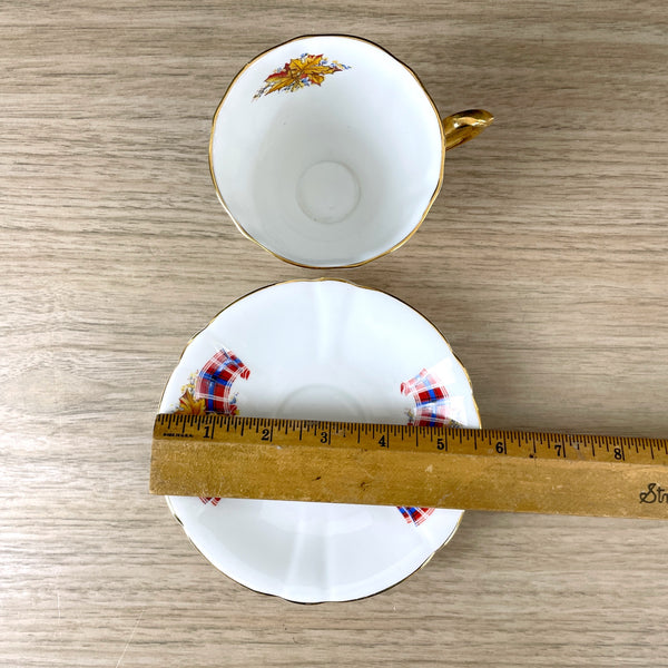 Windsor Royal Canadian Tartan footed tea cup and saucer - NextStage Vintage
