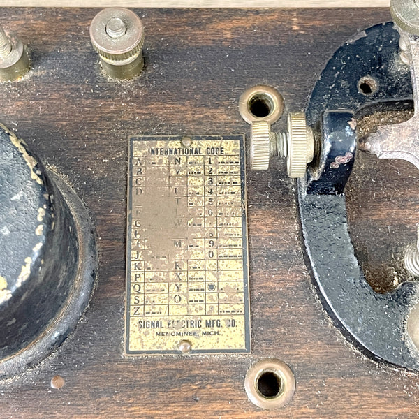 Signal Electric Mfg Co. telegraph key - vintage technology - NextStage Vintage