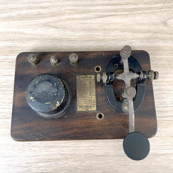 Signal Electric Mfg Co. telegraph key - vintage technology - NextStage Vintage