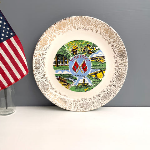 Tennessee souvenir state plate - 1950s road trip souvenir - NextStage Vintage