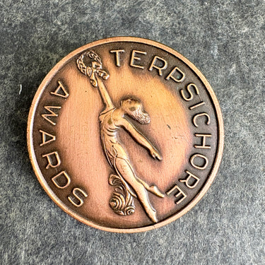 Terpsichore Awards metal lapel pin - Greek goddess of dance and chorus - NextStage Vintage