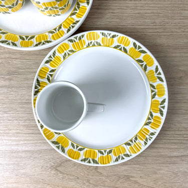Jonas Roberts Terra Stone Mikan toast and tea - set of 4 - 1970s vintage - NextStage Vintage