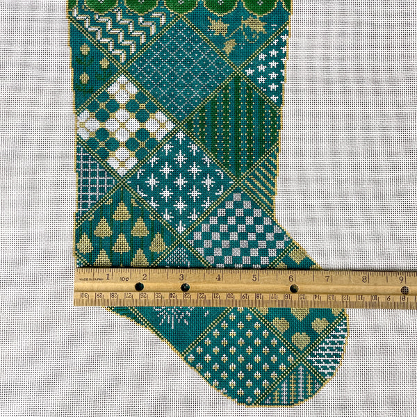 Whimsy and Grace stocking handpainted needlepoint canvas #WG12541 - NextStage Vintage
