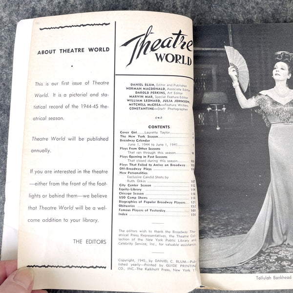 Theatre World 1944-45 Season - Daniel Blum - first publication - NextStage Vintage