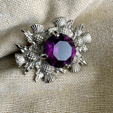 Scottish Art Pewter Thistle Brooch - Hamish Dawson-Bowman - Celtic Costume Jewelry - NextStage Vintage