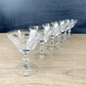 Crystal thumbprint pattern coupe glasses - set of 6 - NextStage Vintage