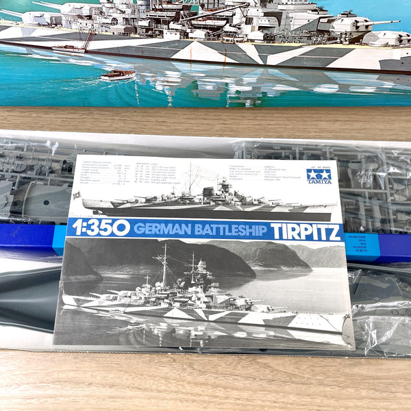 Tamiya German Battleship Tirpitz - 1:350 scale battleship kit - complete - vintage model kit - NextStage Vintage