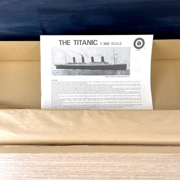 Entex The Late Great Titanic 1/350 scale model kit - complete - vintage model kit - NextStage Vintage