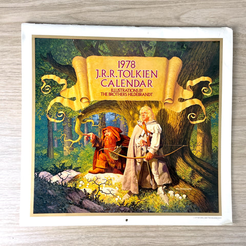 1978 J.R.R. Tolkien calendar  - Hildebrandt illustrations - NextStage Vintage