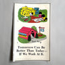 1980s Ted Key motivational poster - "tomorrow can be better" -  positive attitude cartoon - NextStage Vintage