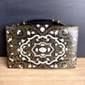 Florentine leather gilt embossed clutch - mid century Italian bag - NextStage Vintage