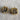 Tourmalated quartz post pierced earrings - gold vermeil setting - NextStage Vintage