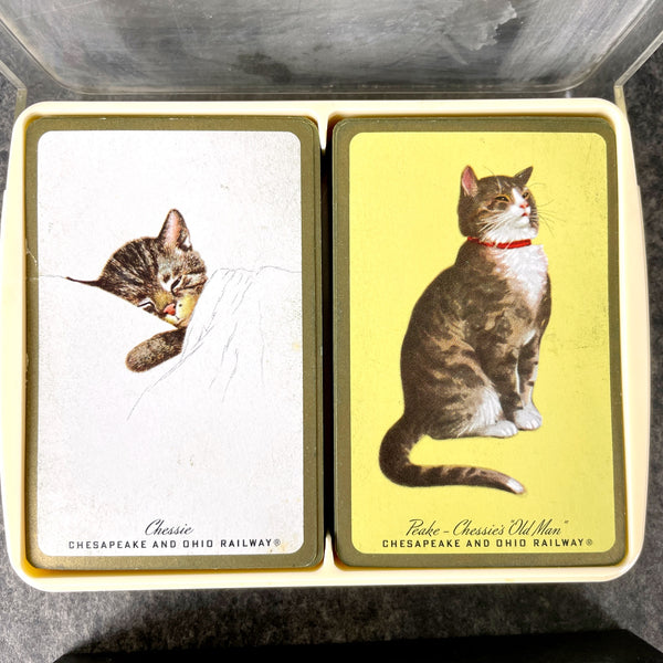 Railroad playing cards sets - Chessie and New England - vintage - NextStage Vintage