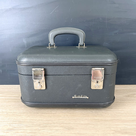 XtraLite dark gray train case - vintage suitcase - NextStage Vintage