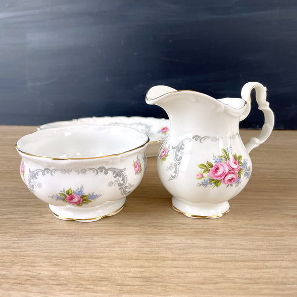 Royal Albert Tranquility mini creamer, sugar and tray set - NextStage Vintage