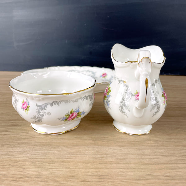 Royal Albert Tranquility mini creamer, sugar and tray set - NextStage Vintage