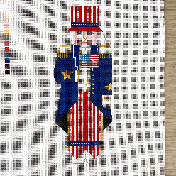 Shelly Tribbey Designs Uncle Sam needlepoint canvas #M190 - NextStage Vintage